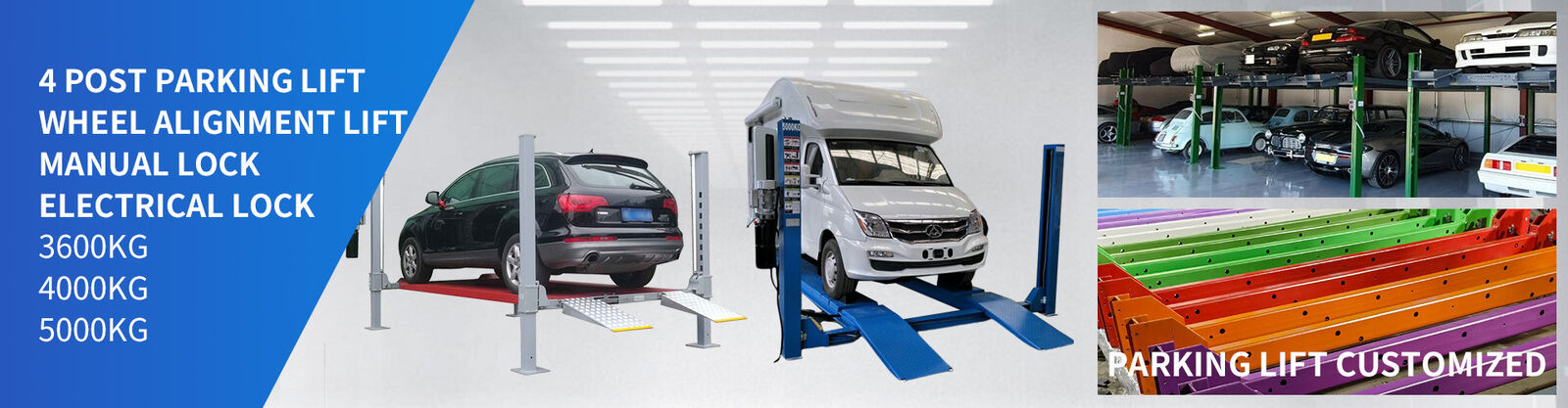 Elevador de estacionamento de quatro postes