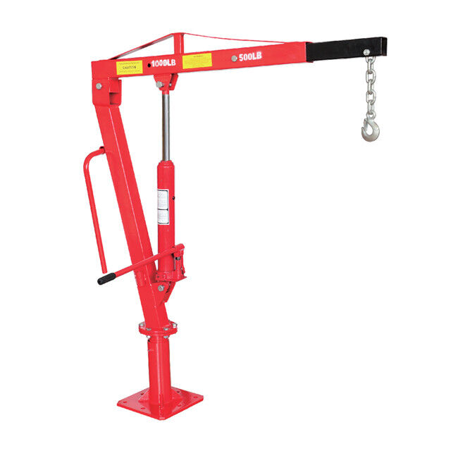 1000lbs Swivel Hydraulic Folding Engine Crane Adjustable Boom