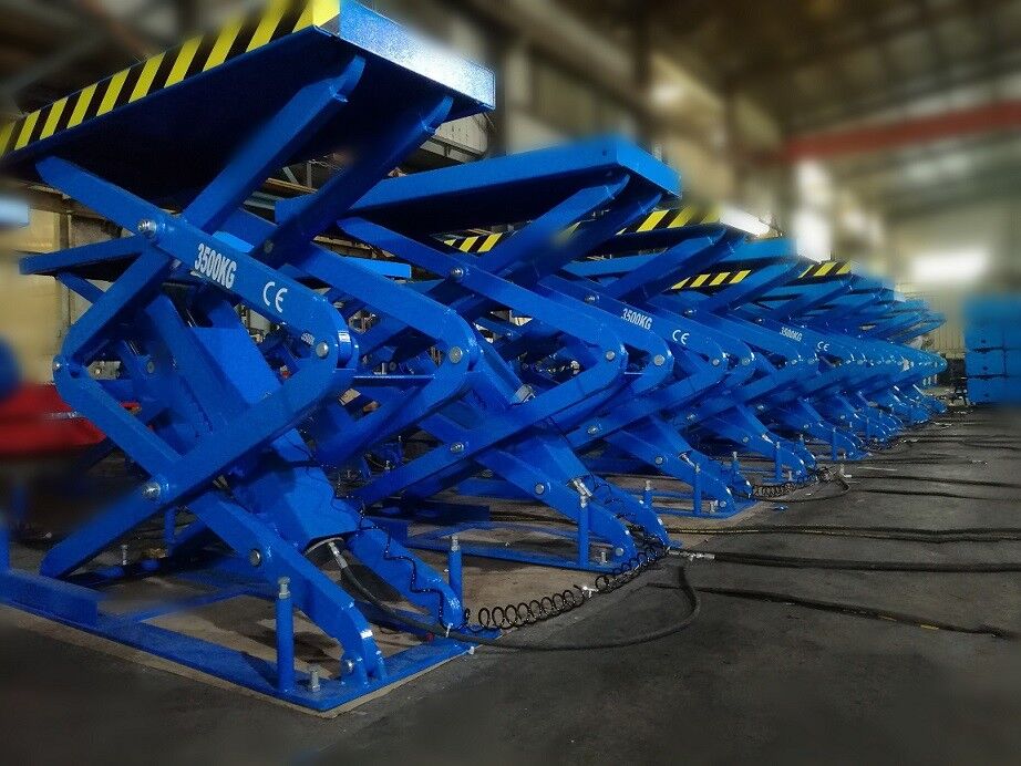 8000lbs High Rise In Ground Scissor Lift Speed Of Rise 50 Seconds