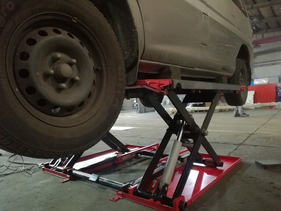 1000mm Middle Rise Car Scissor Lift Pneumatic Lock