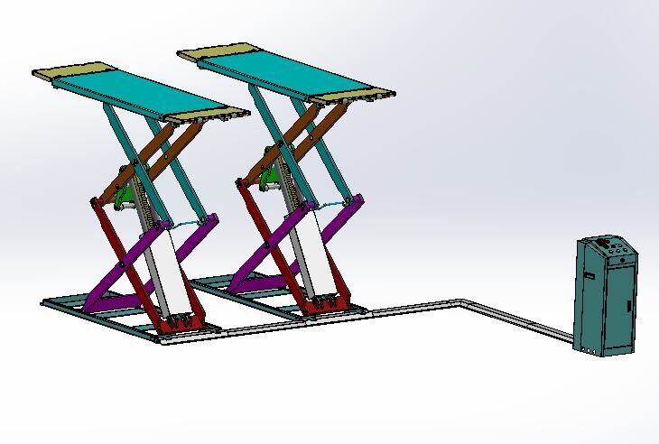 Q235 High Rise Car Scissor Lift Portable Car Lift Speed Of Rise 50 Seconds